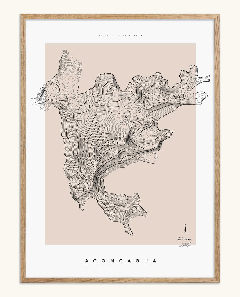 Aconcagua poster – Altitud - Fjelltopp