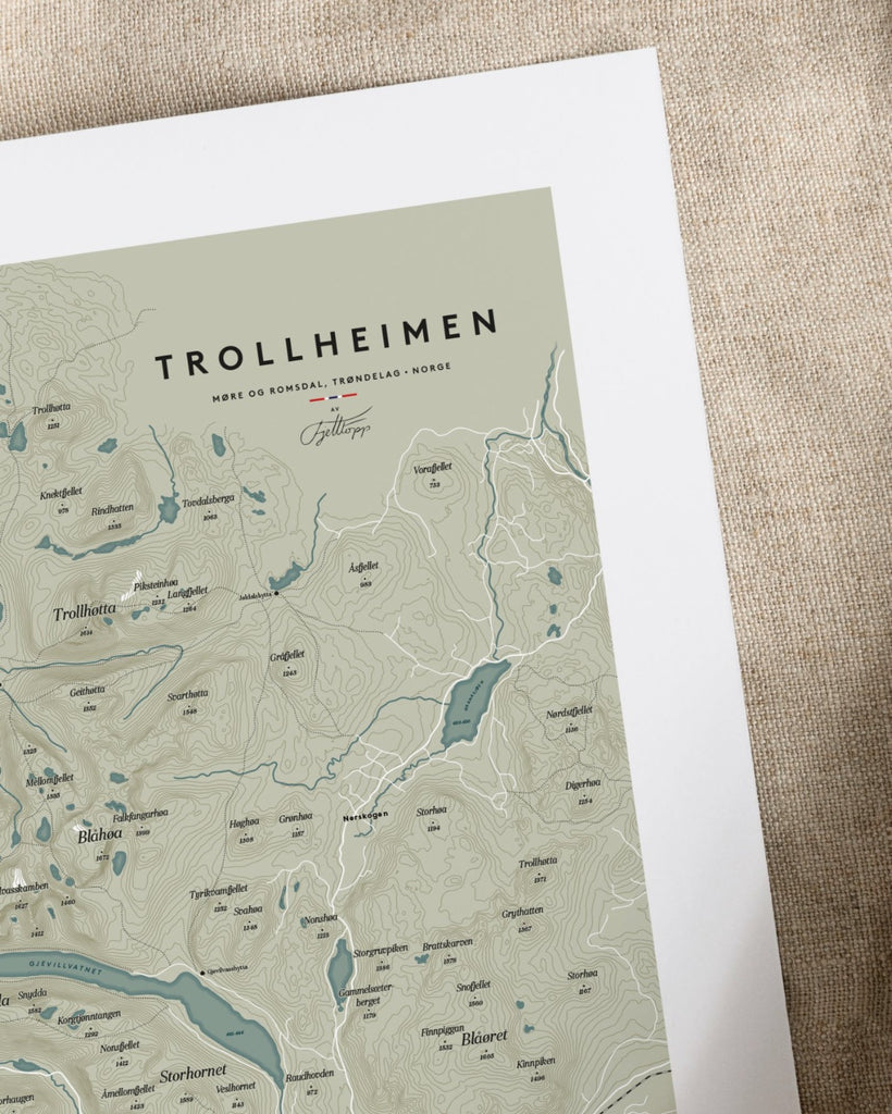 Trollheimen poster – Altitud - Fjelltopp