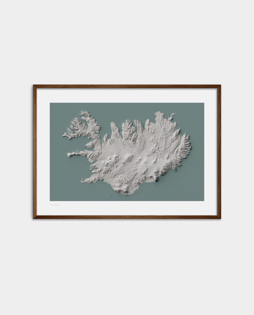 Island No.3 poster – Elevation - Fjelltopp
