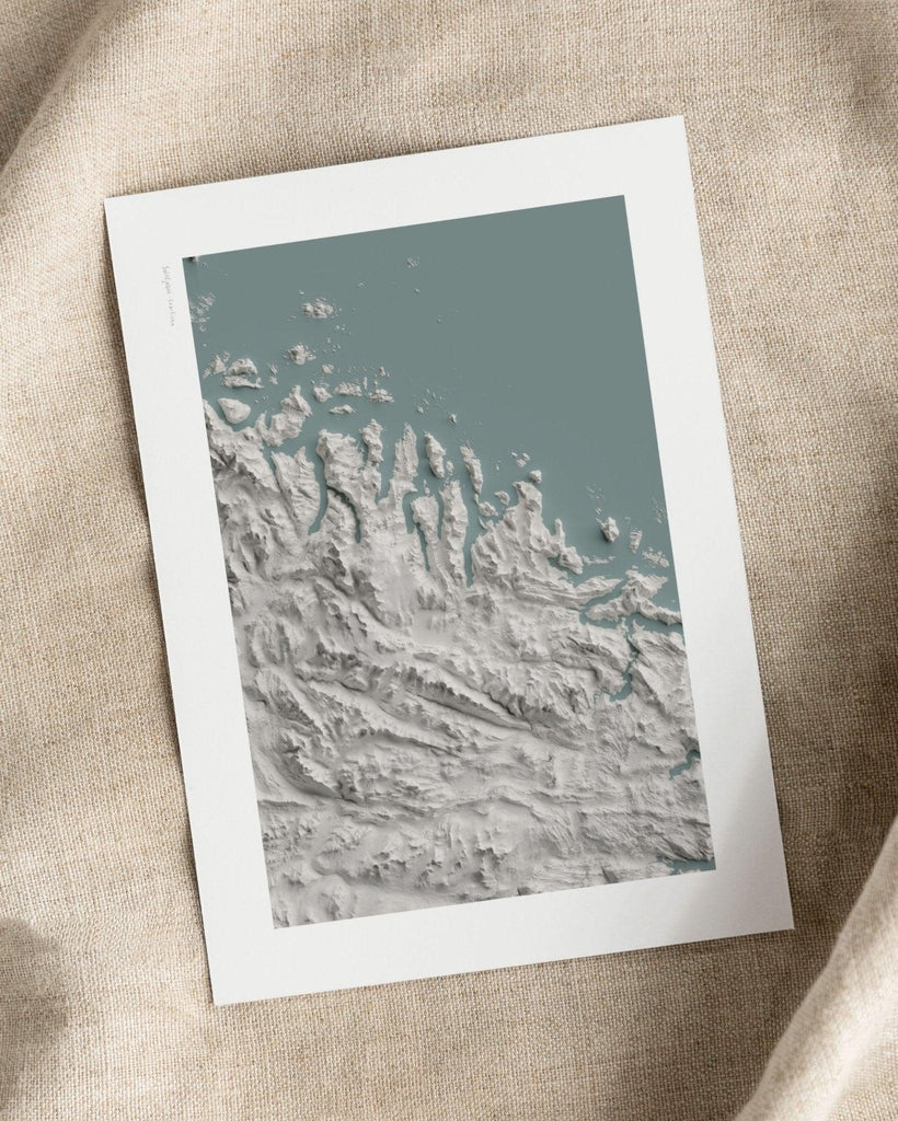 Saltfjellet-Svartisen No.2 poster – Elevation - Fjelltopp