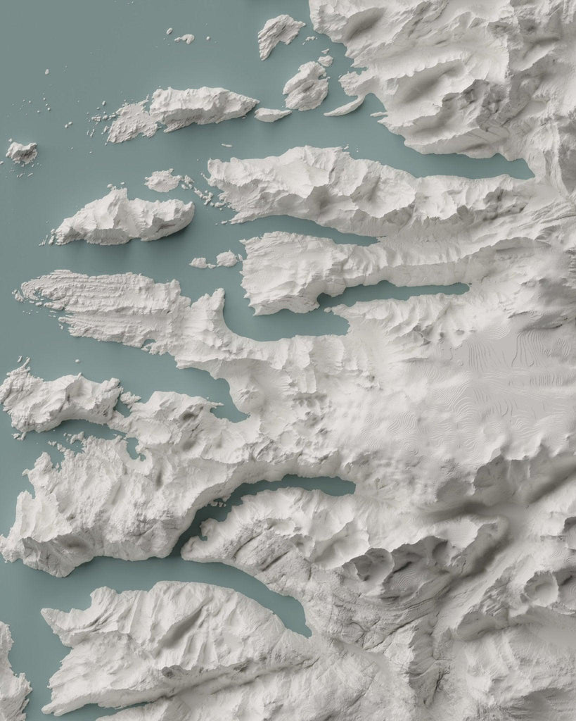 Saltfjellet-Svartisen No.2 poster – Elevation - Fjelltopp