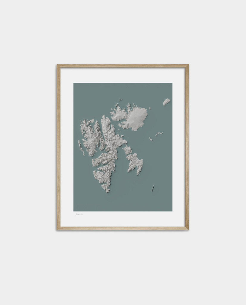 Svalbard No.2 poster – Elevation - Fjelltopp
