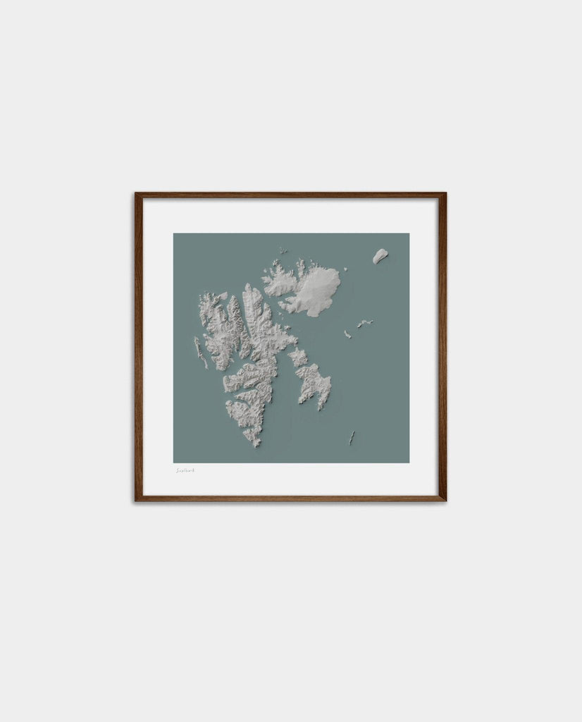 Svalbard No.2 poster – Elevation - Fjelltopp
